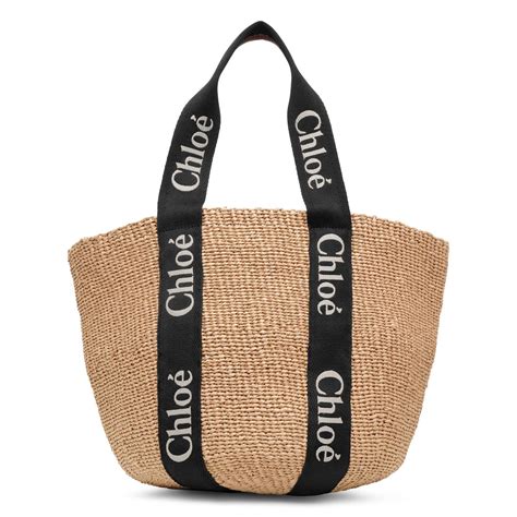 chloé raffia bag|chloe large woody tote bag.